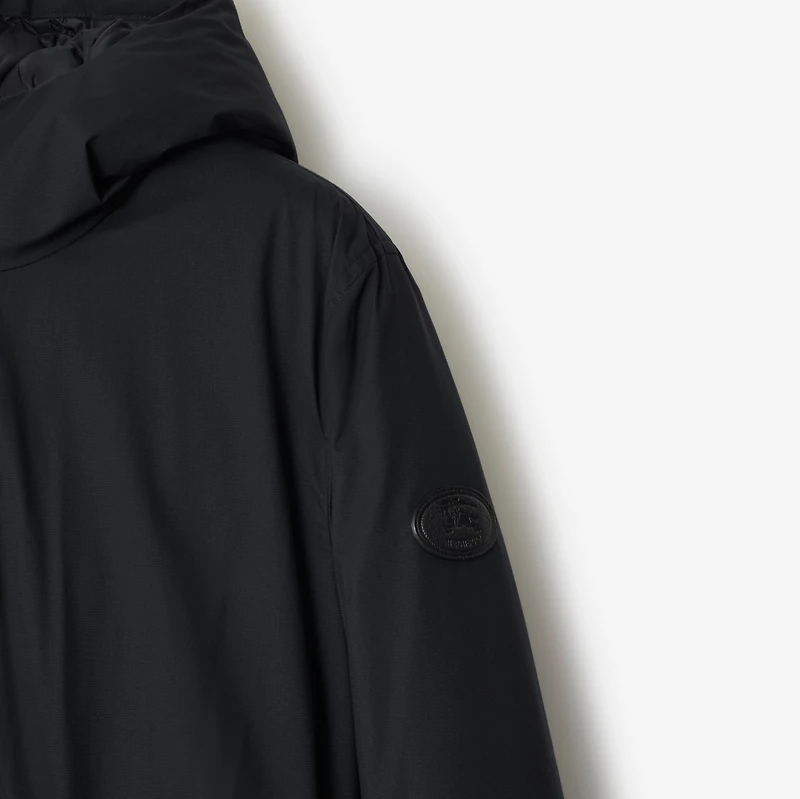 Short Hooded Nylon Coat in Black - Women | Burberry® Official