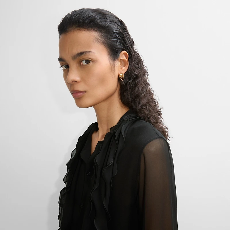 Onyx Shield Pendant Earrings in Gold/black - Women | Burberry® Official