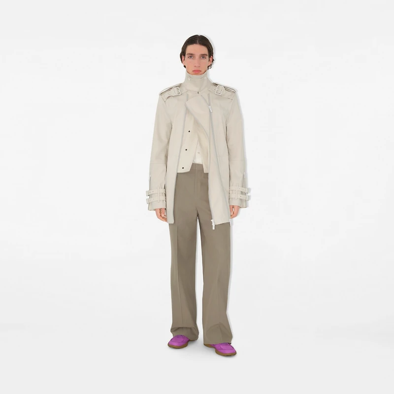 Bonded Cotton Trench Jacket in Sail - Men | Burberry® Official