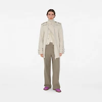 Bonded Cotton Trench Jacket in Sail - Men | Burberry® Official