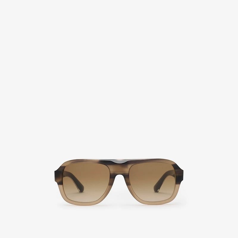 Classic Pilot Sunglasses in Beige - Men | Burberry® Official