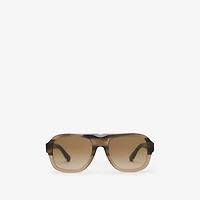 Classic Pilot Sunglasses in Beige - Men | Burberry® Official