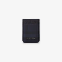 City Check Magnetic Card Case in Navy - Men, Cotton, Technical | Burberry® Official