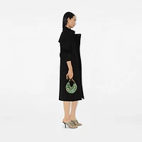 Long Kensington Heritage Trench Coat in Black - Women, Cotton Gabardine | Burberry® Official