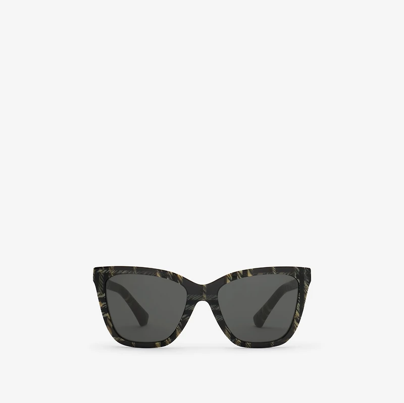 Check Square Sunglasses in Calico beige/grey - Women | Burberry® Official