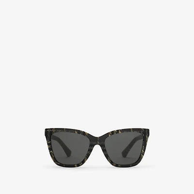 Check Square Sunglasses​ in Calico beige/grey - Women | Burberry® Official