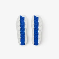 Leather Box Sneakers in White - Men | Burberry® Official