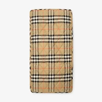 Check Trim Quilted Nylon Baby Changing Bag in Black - Children | Burberry® Official