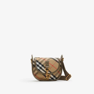 Mini B Clip Messenger Bag in Sand beige - Women | Burberry® Official