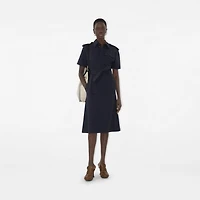 Wool Shirt Dress in Navy - Women | Burberry® Official