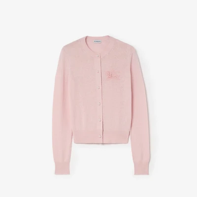 EKD Cotton Wool Cardigan in Mallow pink - Women, Lace | Burberry® Official