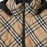 Reversible Check Puffer Jacket in Sand - Men | Burberry® Official