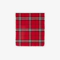 Wide Check Wool Scarf in Post red | Burberry® Official