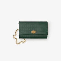 Cotswolds Chain Strap Wallet in Ivy green - Women | Burberry® Official