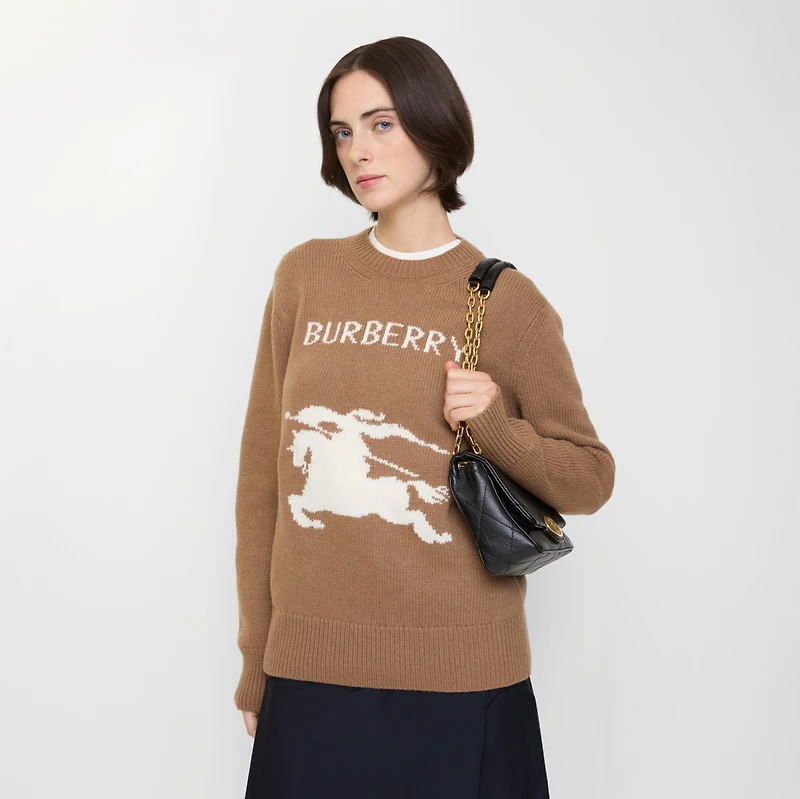 EKD Wool Cashmere Sweater in Camel - Women | Burberry® Official