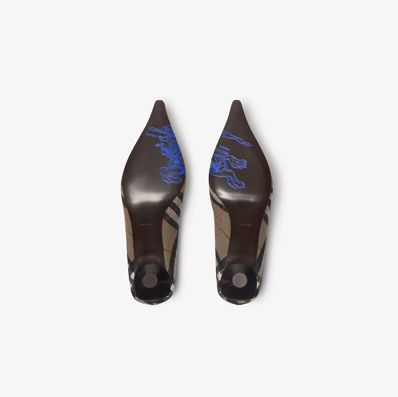 Check Cameo Low Pumps in Brush brown - Women | Burberry® Official