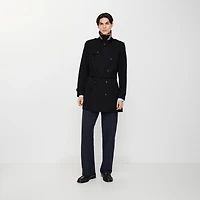 Short Kensington Heritage Trench Coat in Black - Men, Cotton Gabardine | Burberry® Official