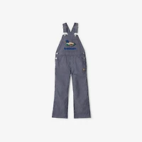 Striped Denim Dungarees in Dark navy | Burberry® Official
