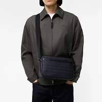 City Check Crossbody Bag in Navy - Men, Technical, Cotton | Burberry® Official