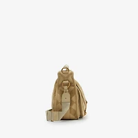 Medium B Clip Messenger Bag in Sandstorm - Women, Leather | Burberry® Official
