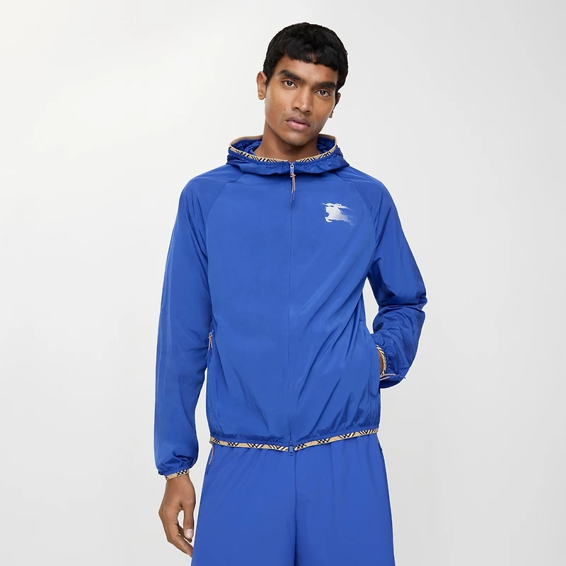 Nylon Hooded Jacket in Knight blue - Men | Burberry® Official