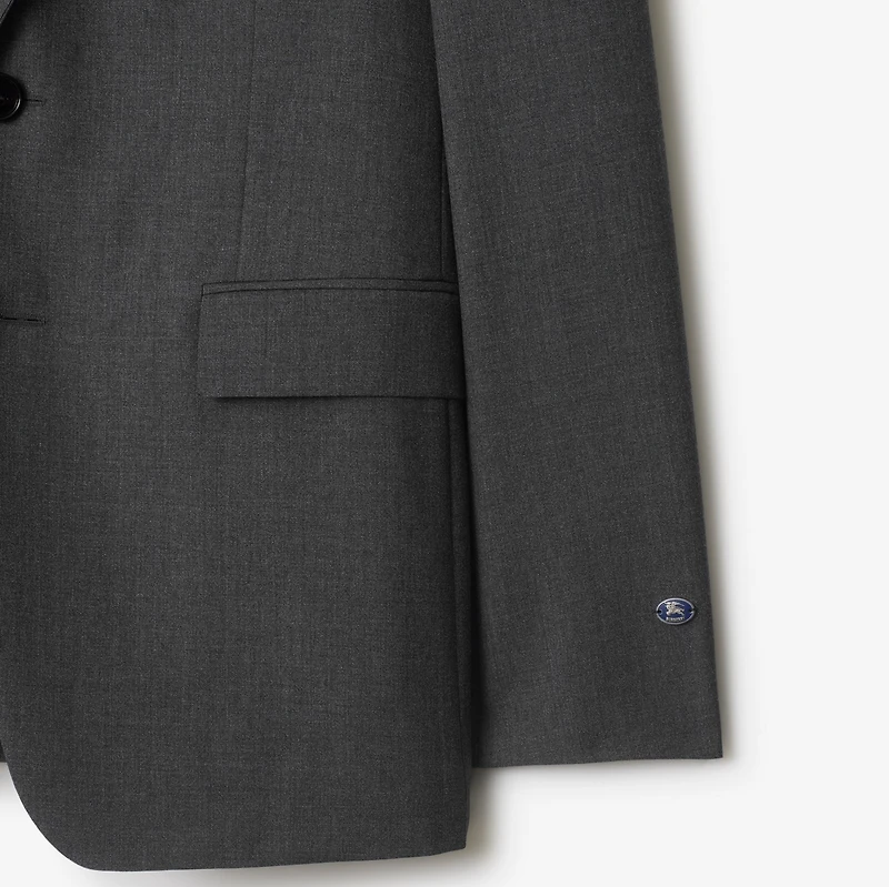 Wool Tailored Jacket in Rock grey - Men | Burberry® Official