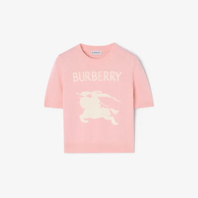 EKD Cotton Wool Top in Peony pink | Burberry® Official