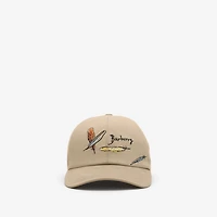 Feather Embroidered Cotton Baseball Cap in Saltmarsh beige - Men | Burberry® Official