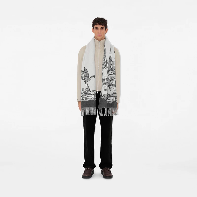 Westminster Cashmere Scarf in WISP | Burberry® Official