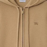 Cashmere Blend Zip Hoodie in Flax - Women | Burberry® Official