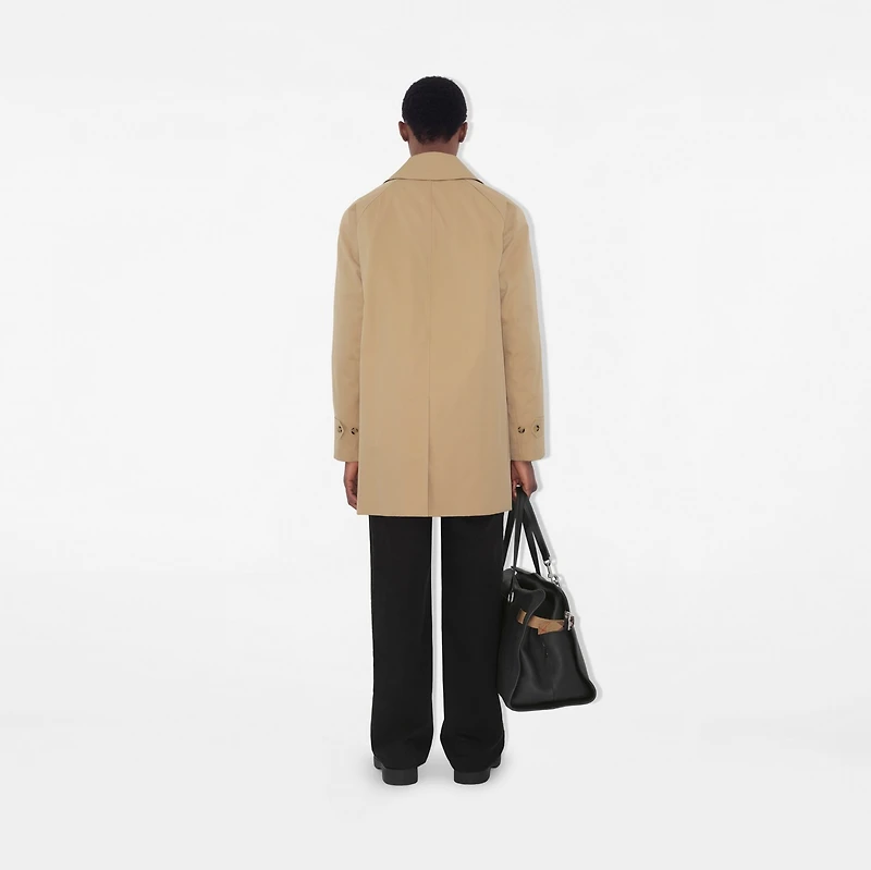 Short Camden Heritage Car Coat in Honey - Men, Cotton Gabardine | Burberry® Official