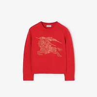 Rhinestone EKD Wool Sweater in Crayon red | Burberry® Official