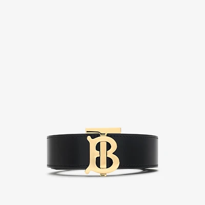 Leather Reversible TB Belt in Black/tan/gold - Women | Burberry® Official