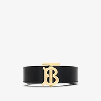 Leather Reversible TB Belt in Black/tan/gold - Women | Burberry® Official