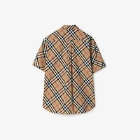 Regular Fit Check Cotton Shirt in Sand - Men | Burberry® Official