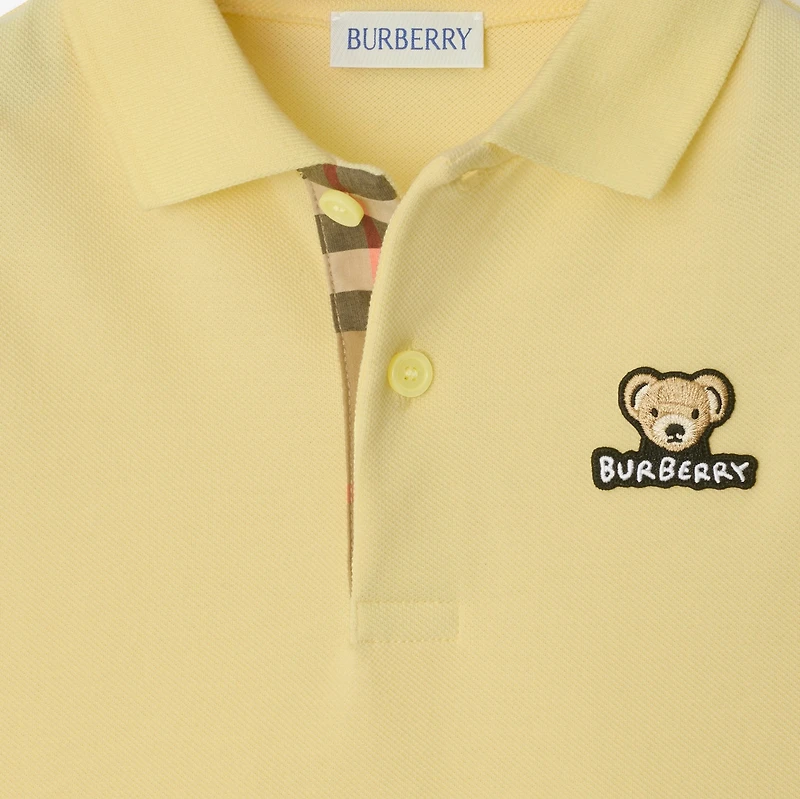 Cotton Polo Shirt in Sherbet | Burberry® Official