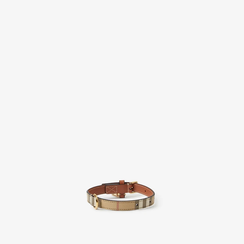 Check Dog Collar in Archive beige/briar brown - Women
