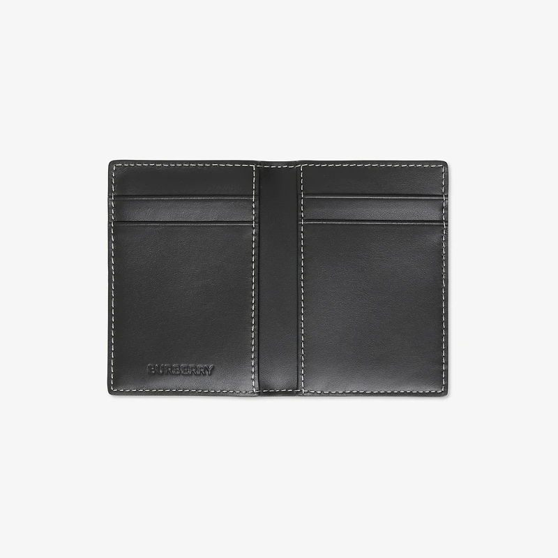Check Folding Card Case in Dark birch brown - Men, Canvas | Burberry® Official