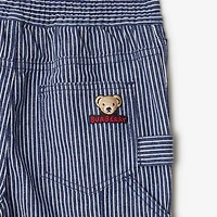 Striped Denim Shorts in Dark navy | Burberry® Official