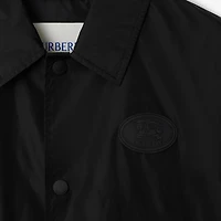 Knight Stamp Nylon Coach Jacket in Black - Men | Burberry® Official