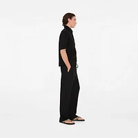 Linen Trousers in Black - Men | Burberry® Official