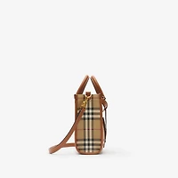 Mini Freya Tote in Archive beige/briar brown - Women | Burberry® Official