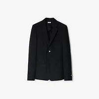 Wool Mohair Tailored Jacket in Black - Men | Burberry® Official