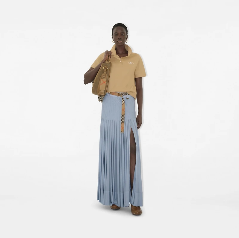 Cotton Polo Shirt in Flax - Women | Burberry® Official