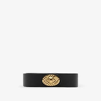 Leather Cotswolds Belt in Black/gold - Women | Burberry® Official