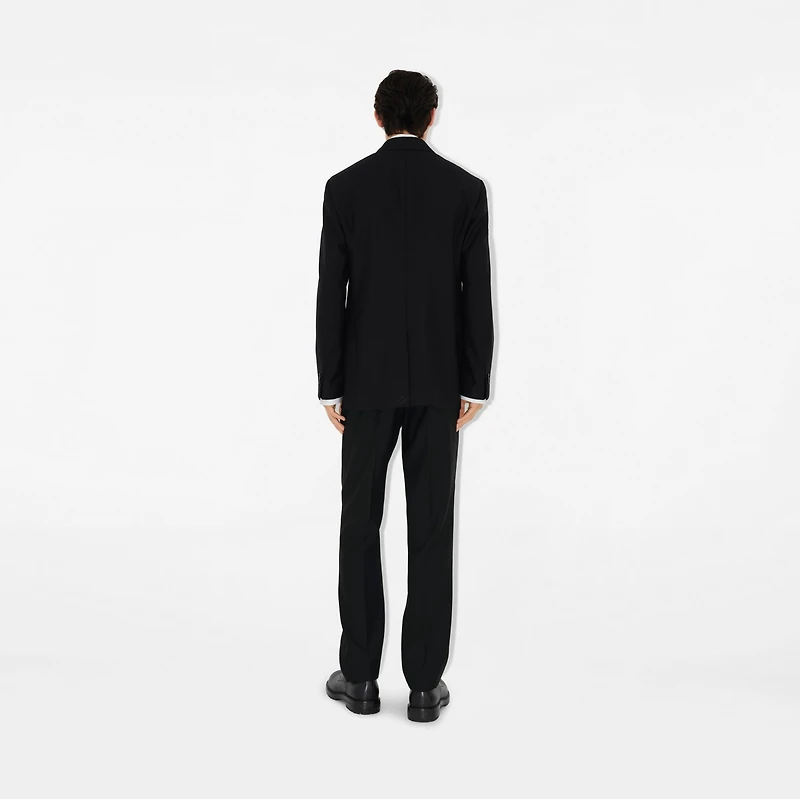 Wool Tailored Trousers in Black - Men | Burberry® Official