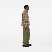 Check Wool Overshirt in Beige - Men | Burberry® Official