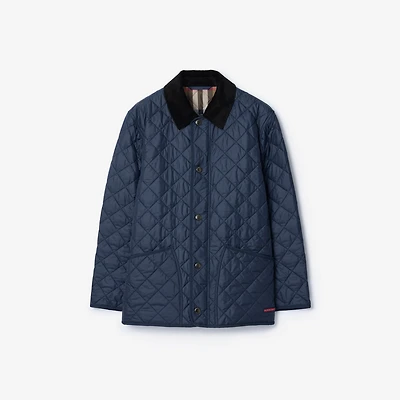 Quilted Nylon Jacket in Navy - Men | Burberry® Official