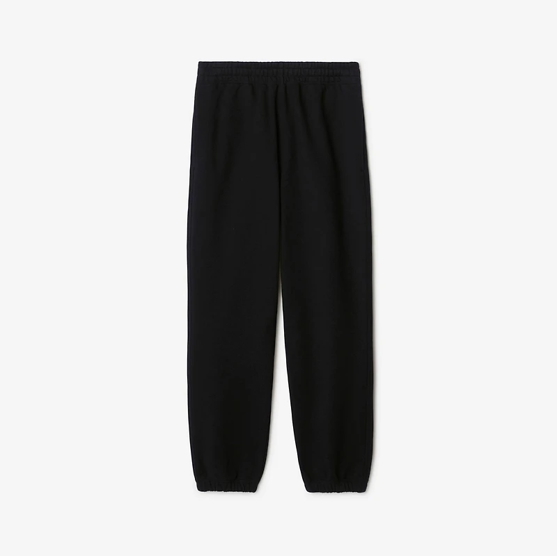 Check Label Cotton Jogging Pants in Black - Men | Burberry® Official