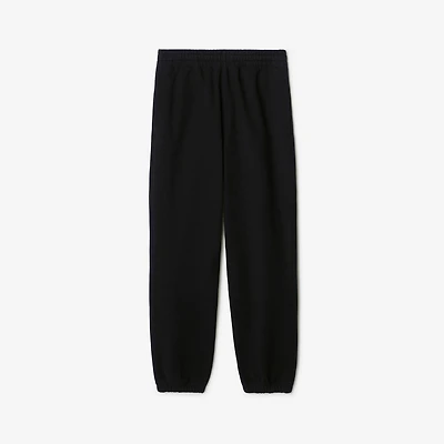 Check Label Cotton Jogging Pants in Black - Men | Burberry® Official